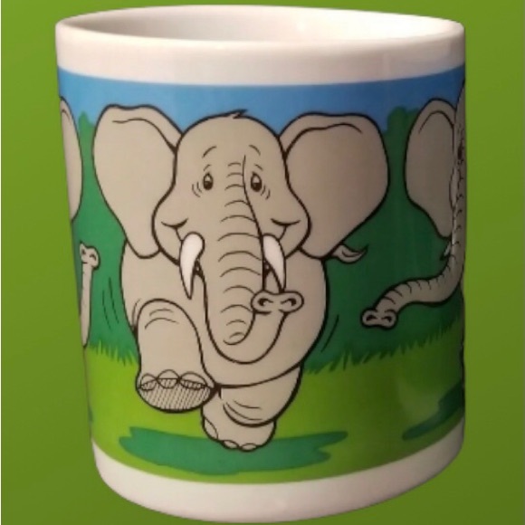 Kmart Vintage Dancing Elephants Coffee Mug - Picture 3 of 5